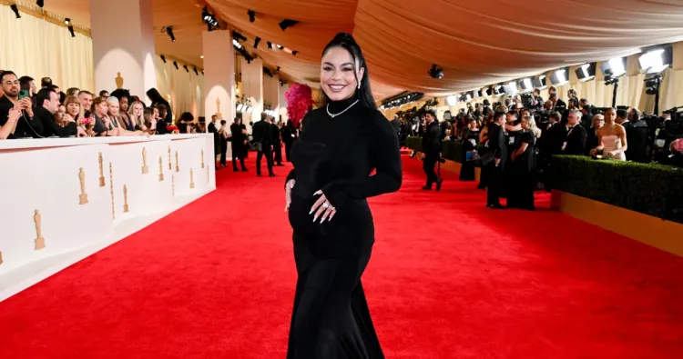 Vanessa Hudgens Glows with Pregnancy Joy at Oscars